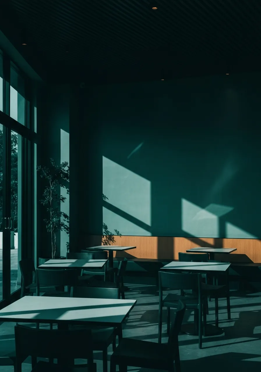 Desaturated photography of a cafe environment in Phuket