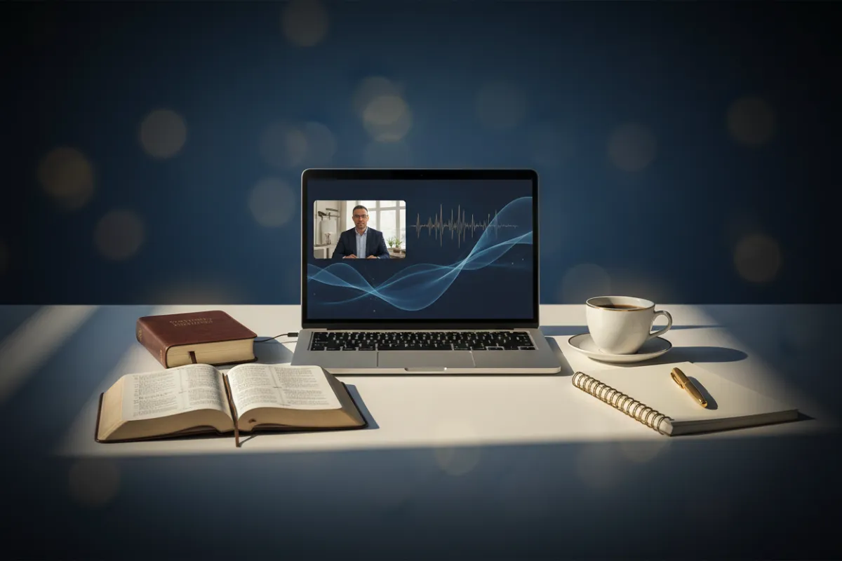 Student studying online through Freedom Bible College & Seminary