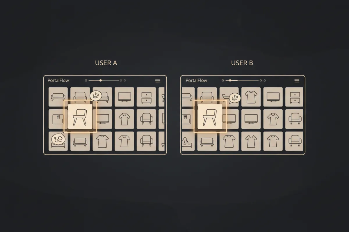 Synchronized product catalog co-browsing illustration