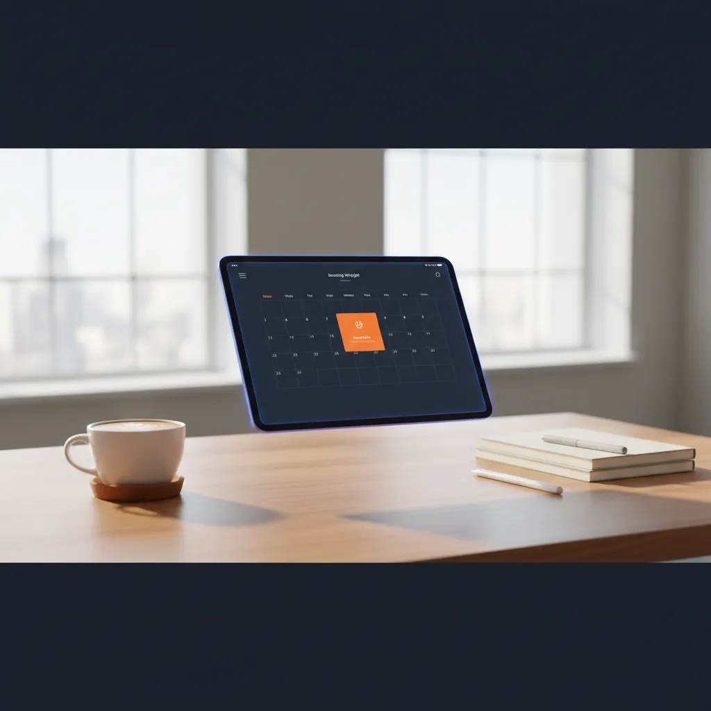 Floating Booking Widget showing available consultation slot