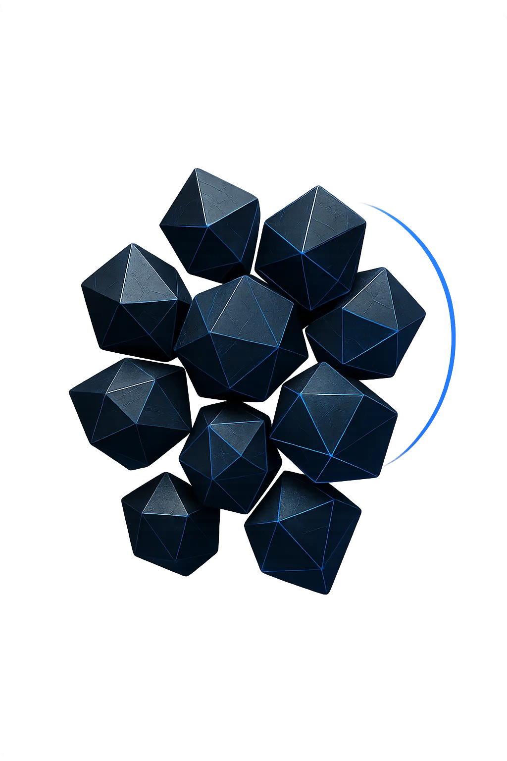 Abstract geometric visual representing chaotic data flow