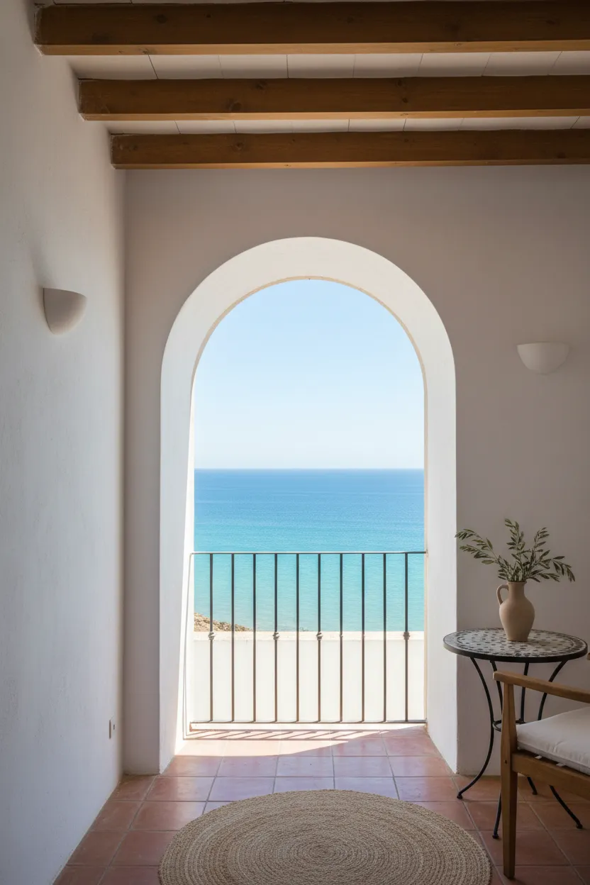 Picturesque Algarve village with whitewashed houses