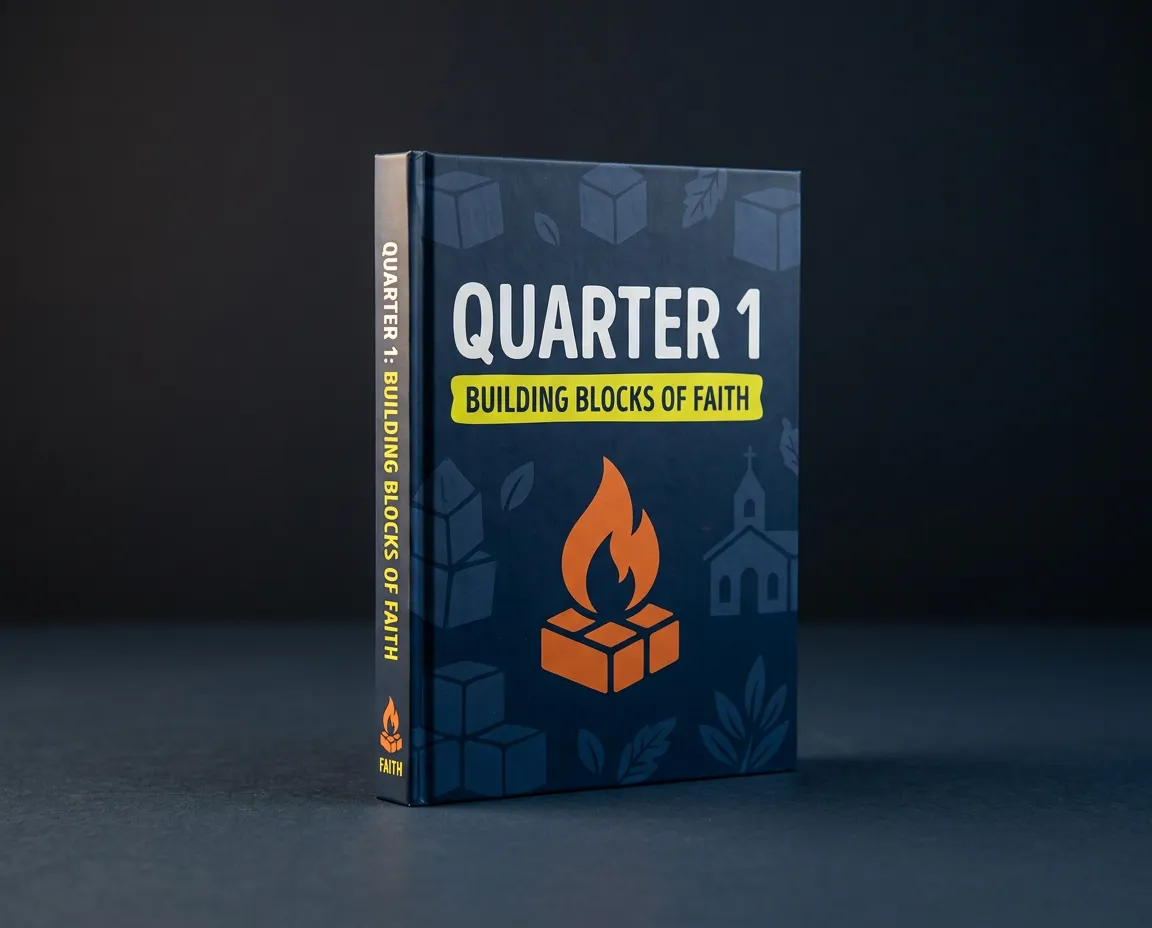 Quarter 1 Curriculum book covering Creation to the Promised Land with teacher workbook