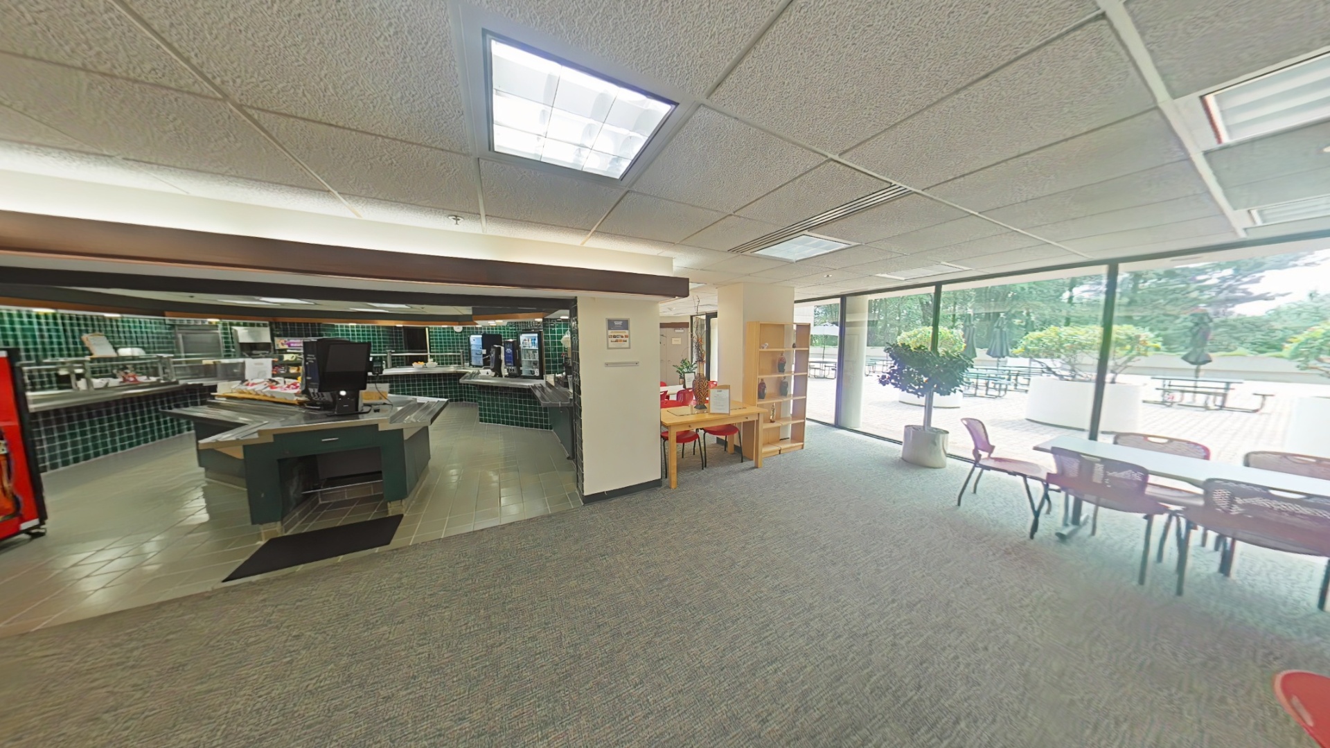 On-site cafeteria servery