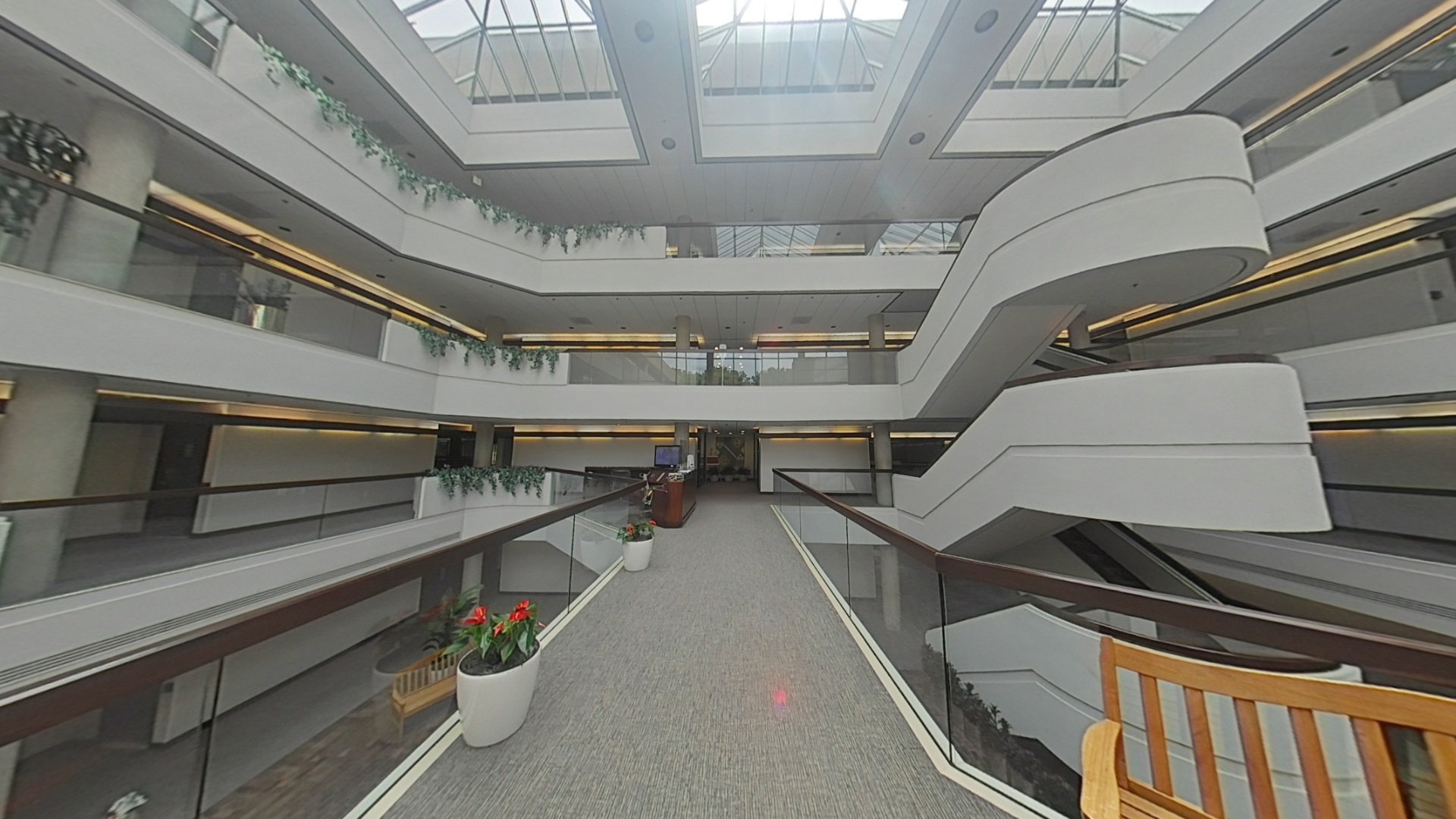 Main atrium lobby with skylight