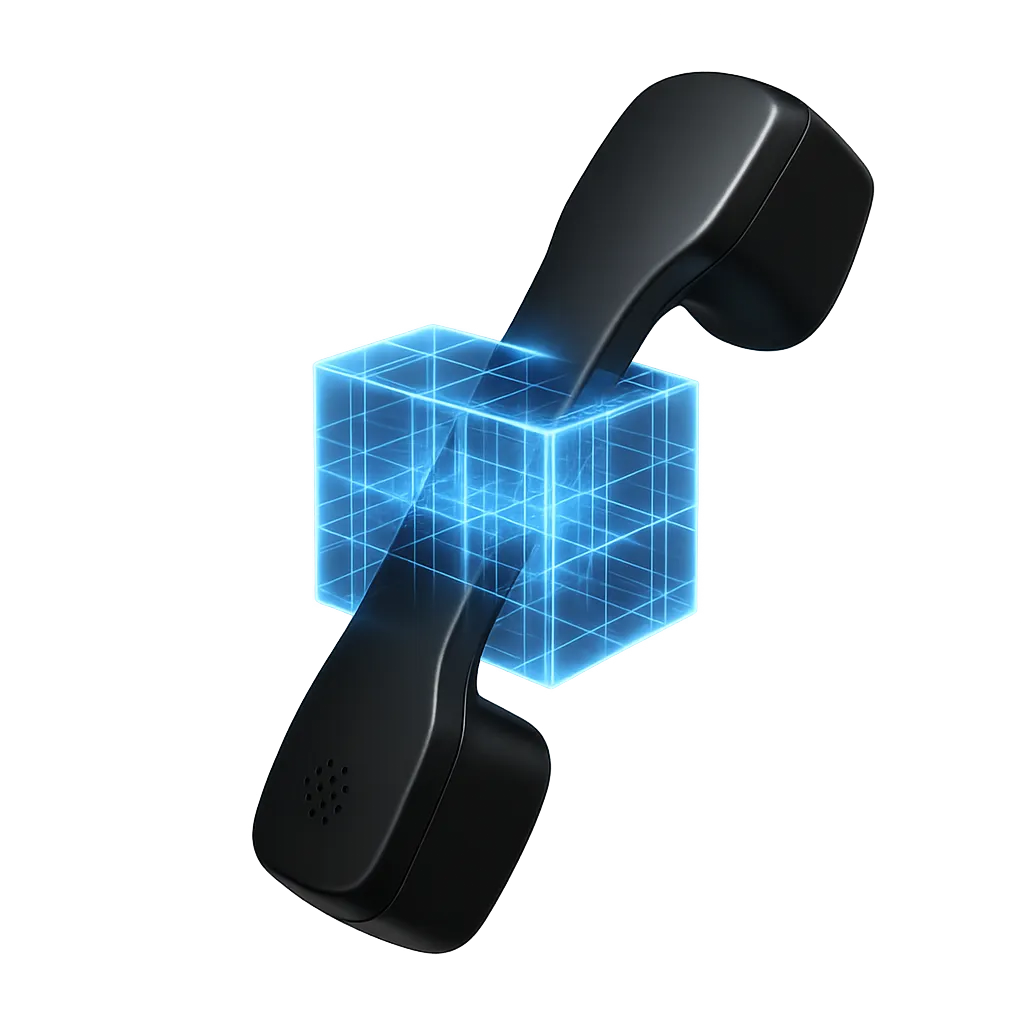 Sleek 3D AI interface levitating