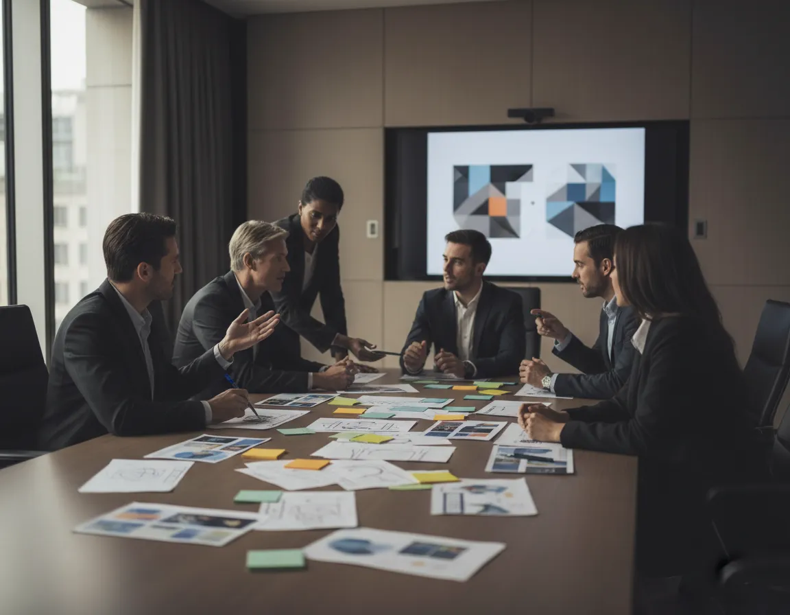 Business team planning marketing strategy