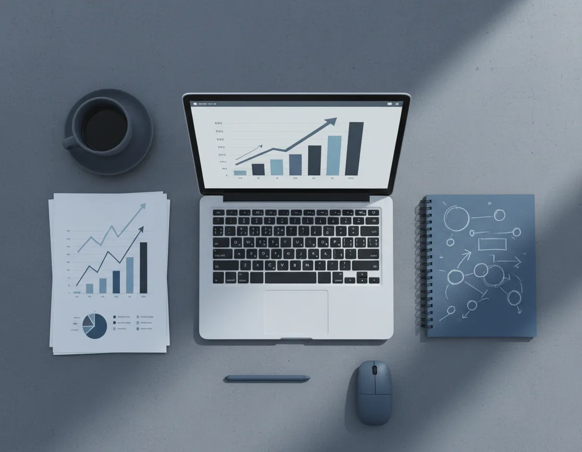 Marketing dashboard and analytics visuals