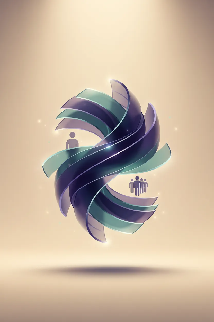 A soft translucent graphic representing personal and professional growth