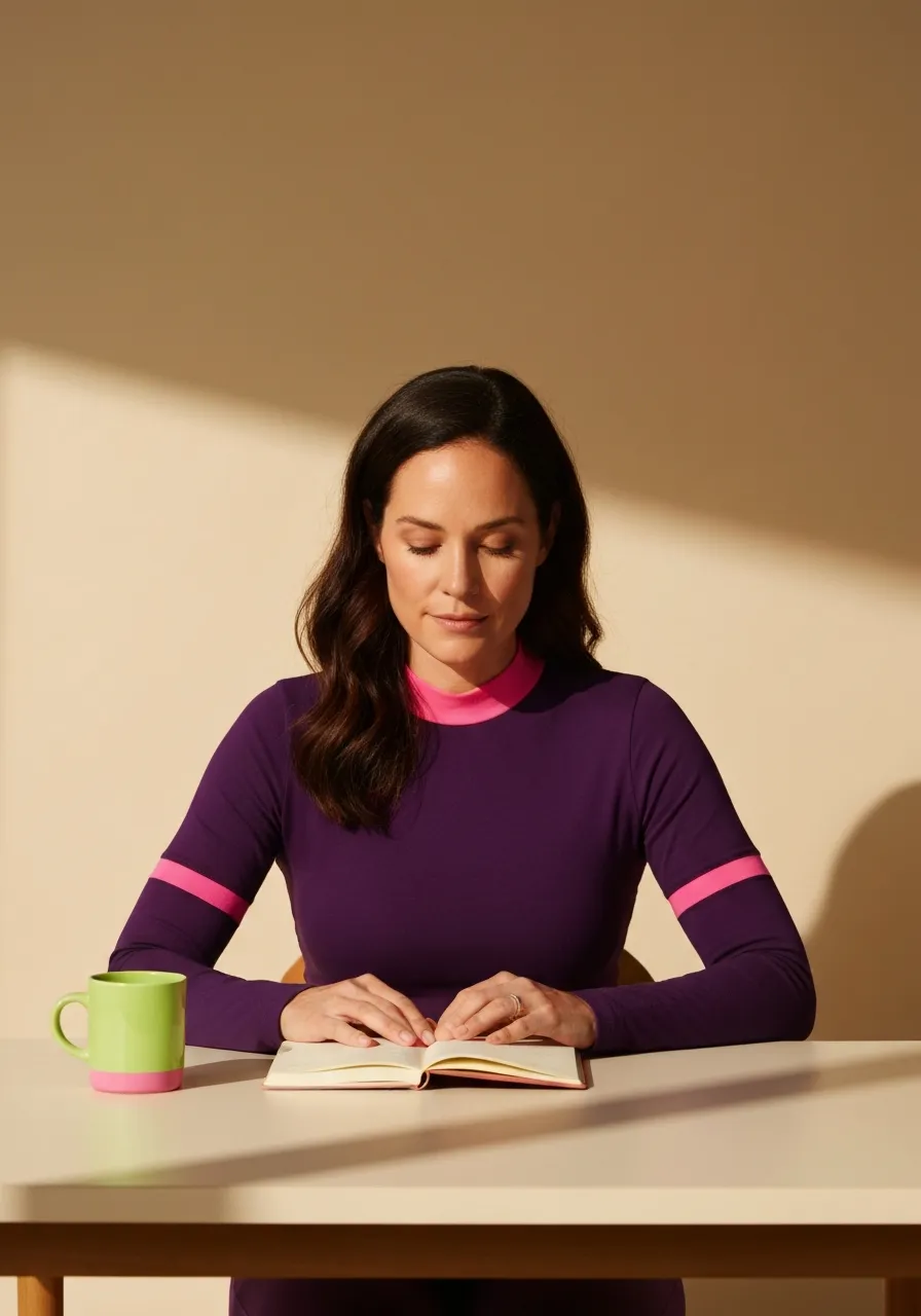 Woman experiencing a moment of calm and clarity after a 5-day wellness journey