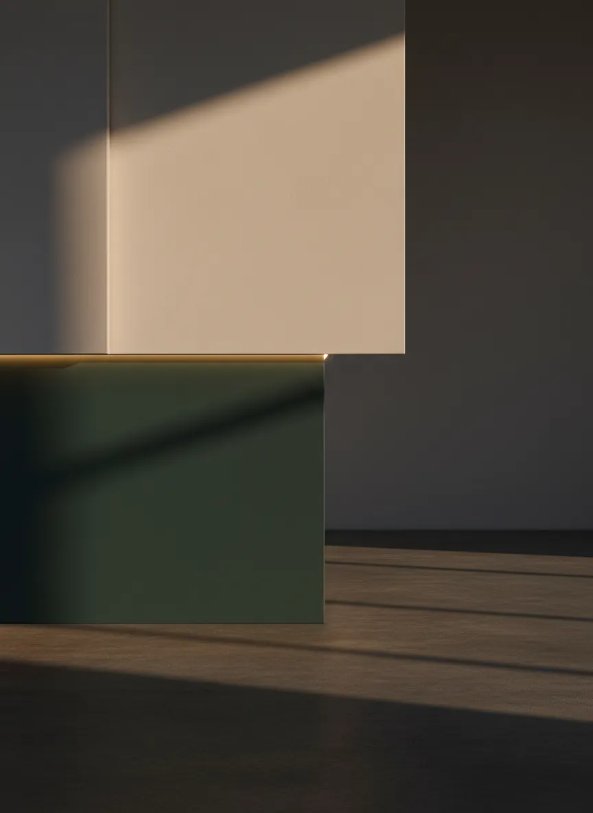 Architectural detail emphasizing structural precision and warm lighting in a luxury property