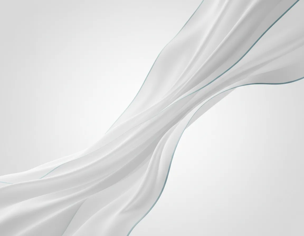 Voile blanche abstraite évoquant l'accessibilité