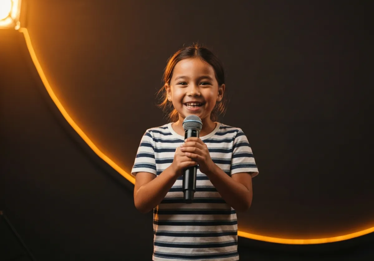 Student learning music and vocal