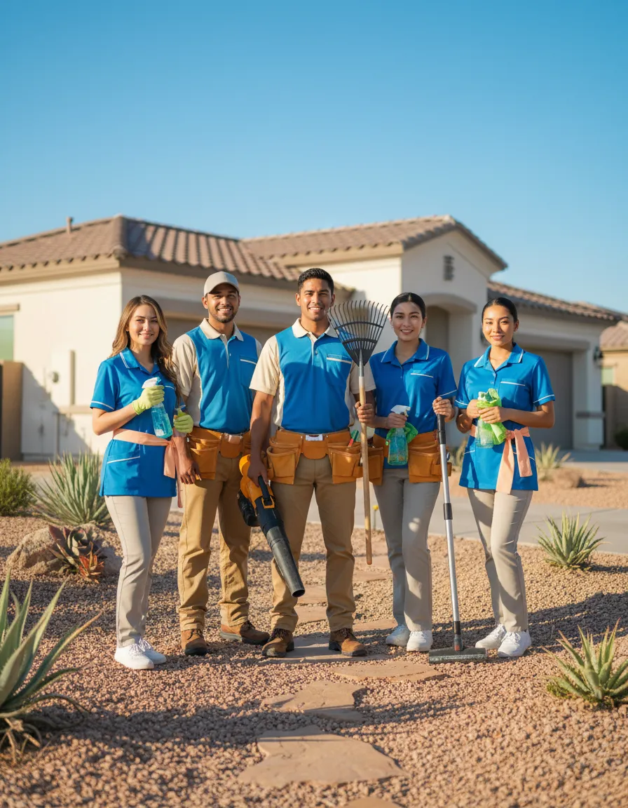 Professional home service team in a Horizon City neighborhood