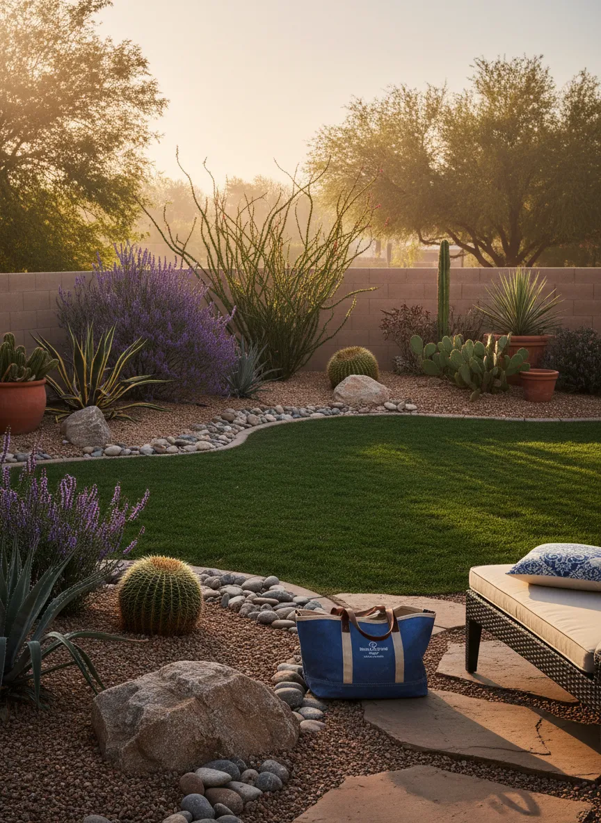 Lush exterior yard maintenance and landscaping services