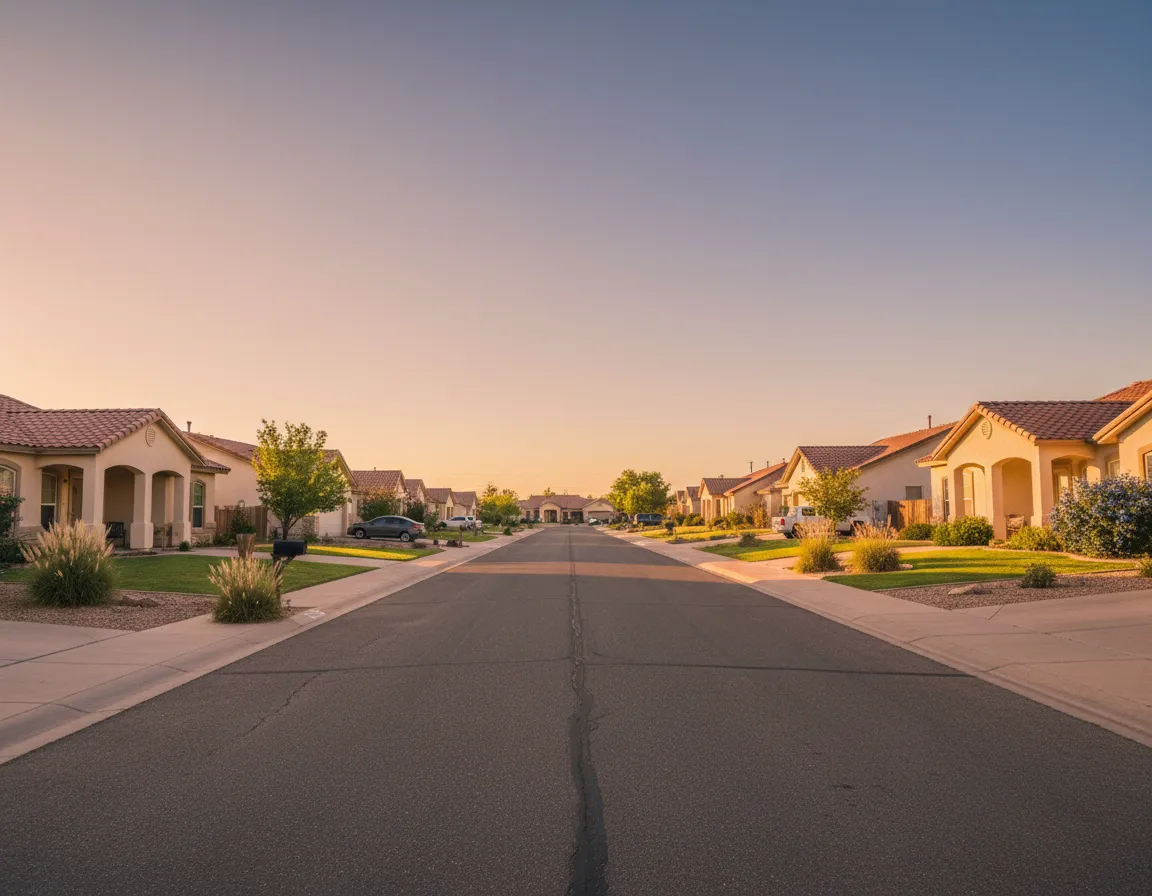 Clint-style residential neighborhood with well-maintained landscaping
