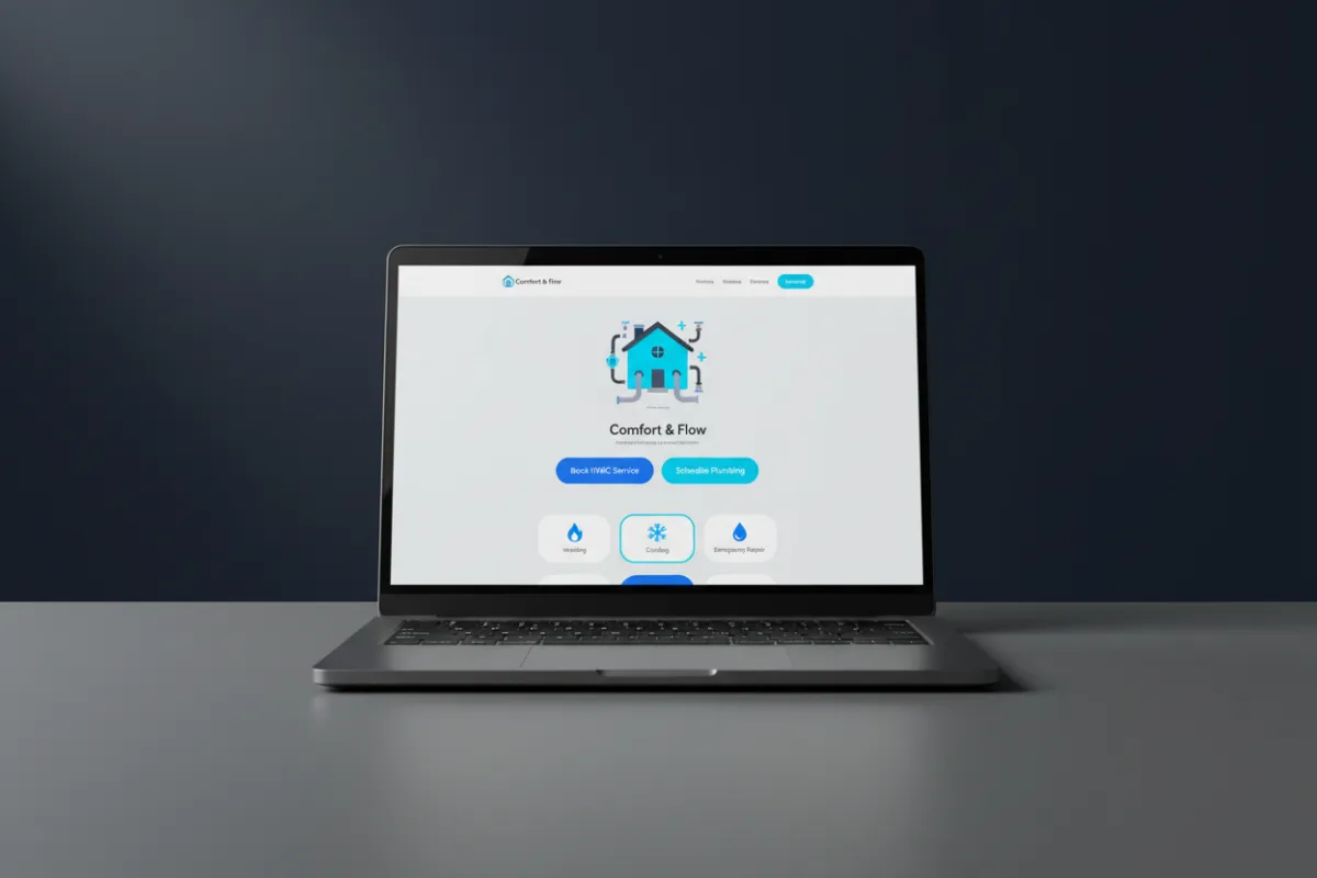 HVAC and Plumbing Website Mockup