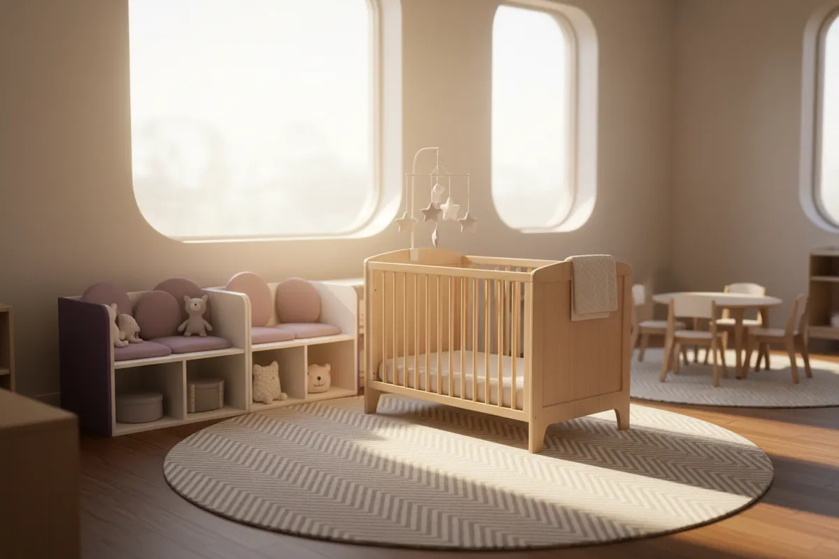 Infant classroom at Discovery Cares daycare in Morrisville PA