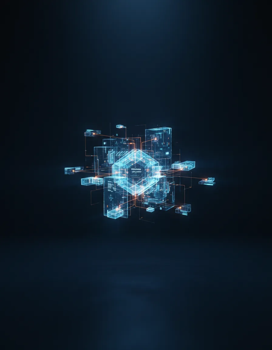 Abstract visualization of customized business architecture and expert guidance