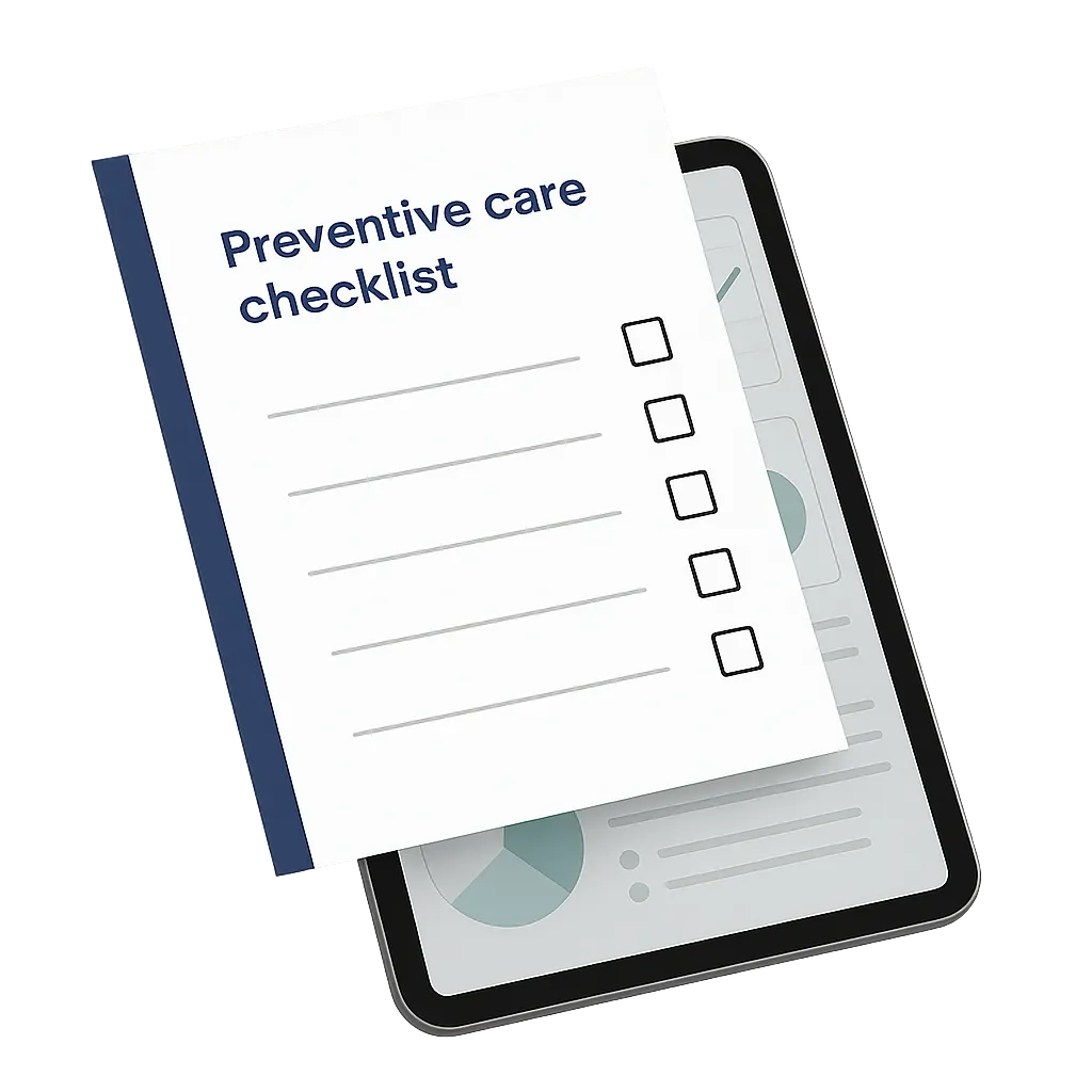 Preventative care checklists preview