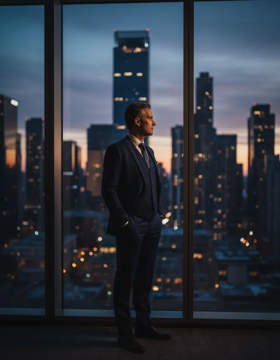 Executive professional skyline backdrop