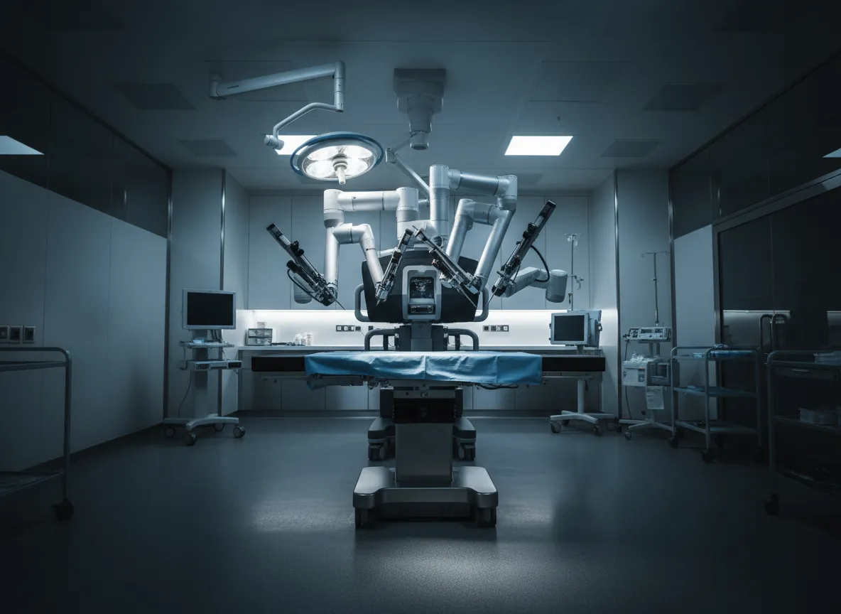 Robotic thoracic surgery system in operating room