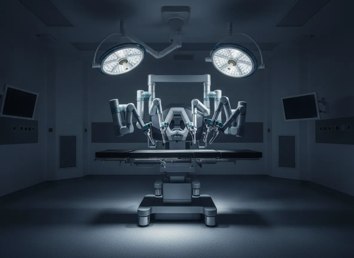 Robotic thoracic surgery system in operating room