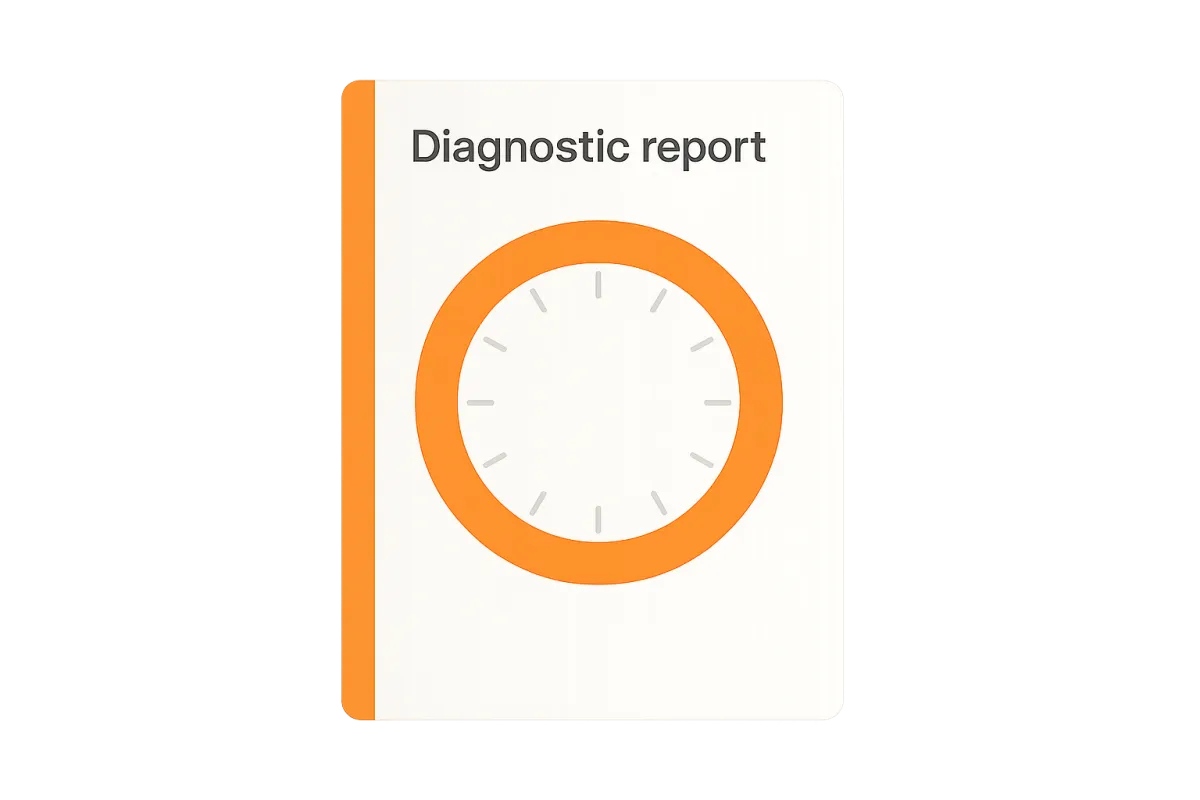 Mockup of a high performance Growth Audit Score Card against a busy food vendor queue