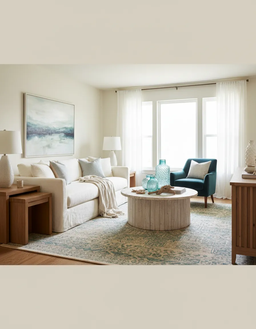 Warm and inviting interior of an Alameda Airbnb rental