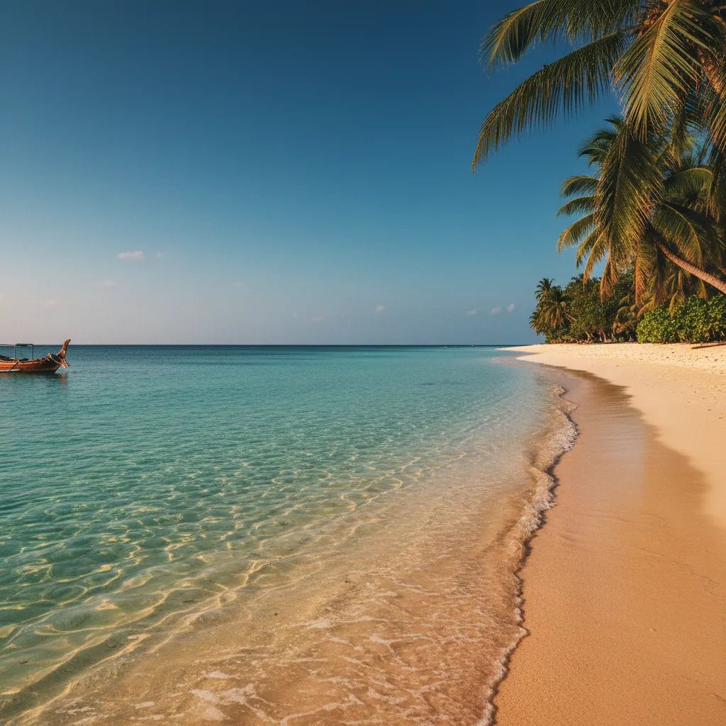 Tropical beach with clear water