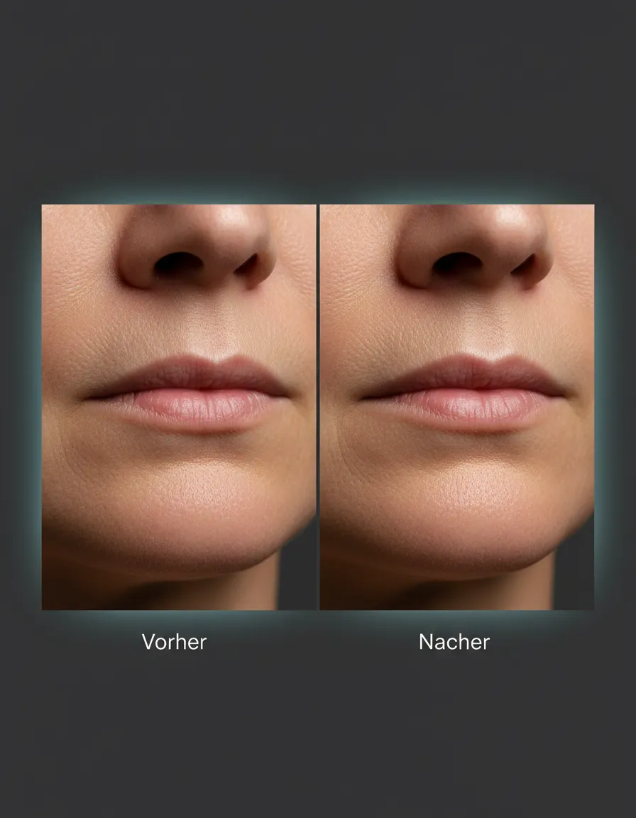 planoplas® Plasma Pen Peeling Kinnbehandlung Vorher-Nachher
