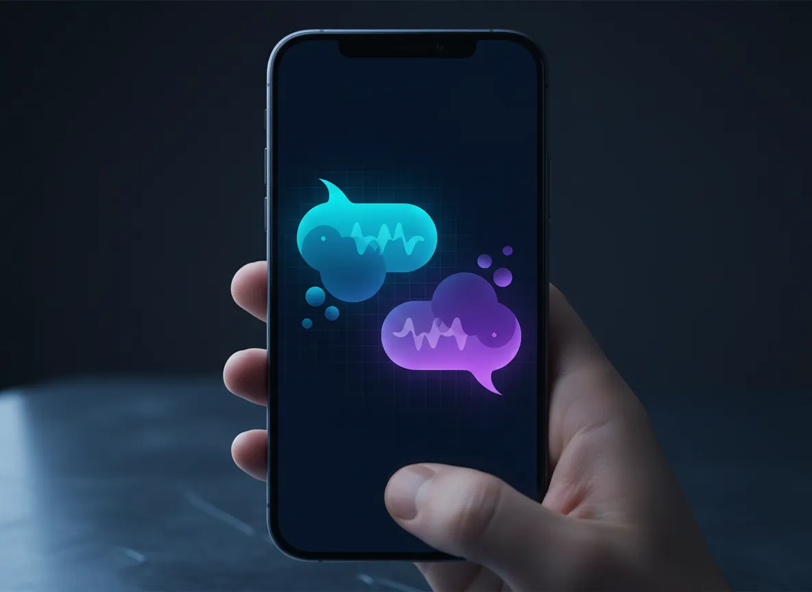 Ilustración de chatbot con IA conversando con usuarios