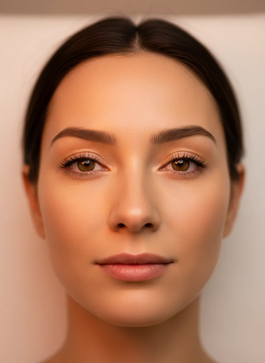 Mujer con mirada rejuvenecida y descansada