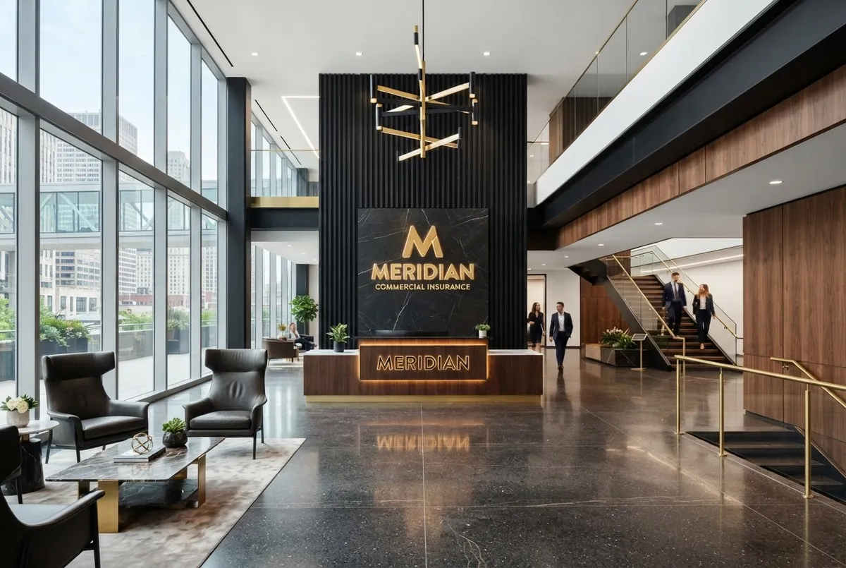 Sleek commercial headquarters building reflecting corporate stability