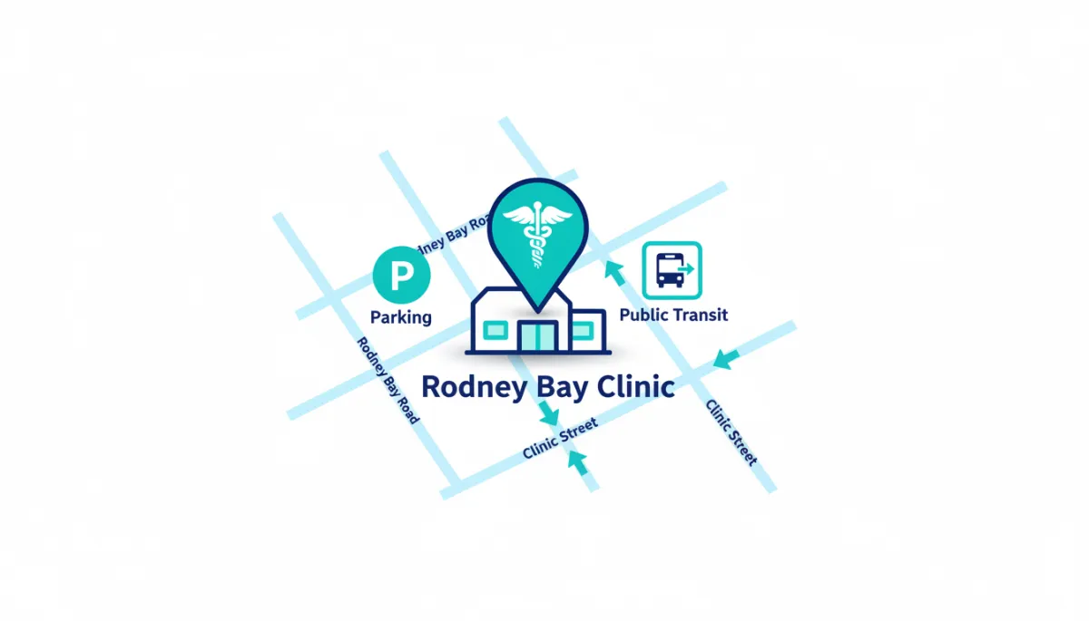 Map to Rodney Bay Clinic location