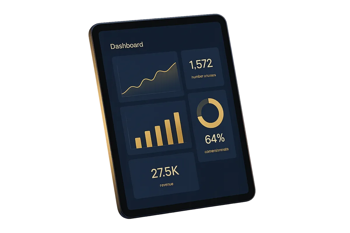 Retirement Burn Rate Calculator Kit interactive digital mockup on a tablet