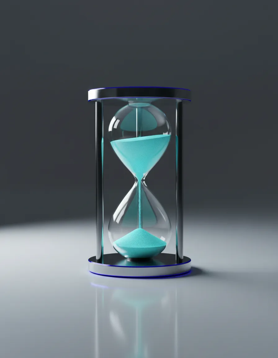 A conceptual scene of a stacked desk and overflowing clock, symbolizing the time drain of manual business operations.