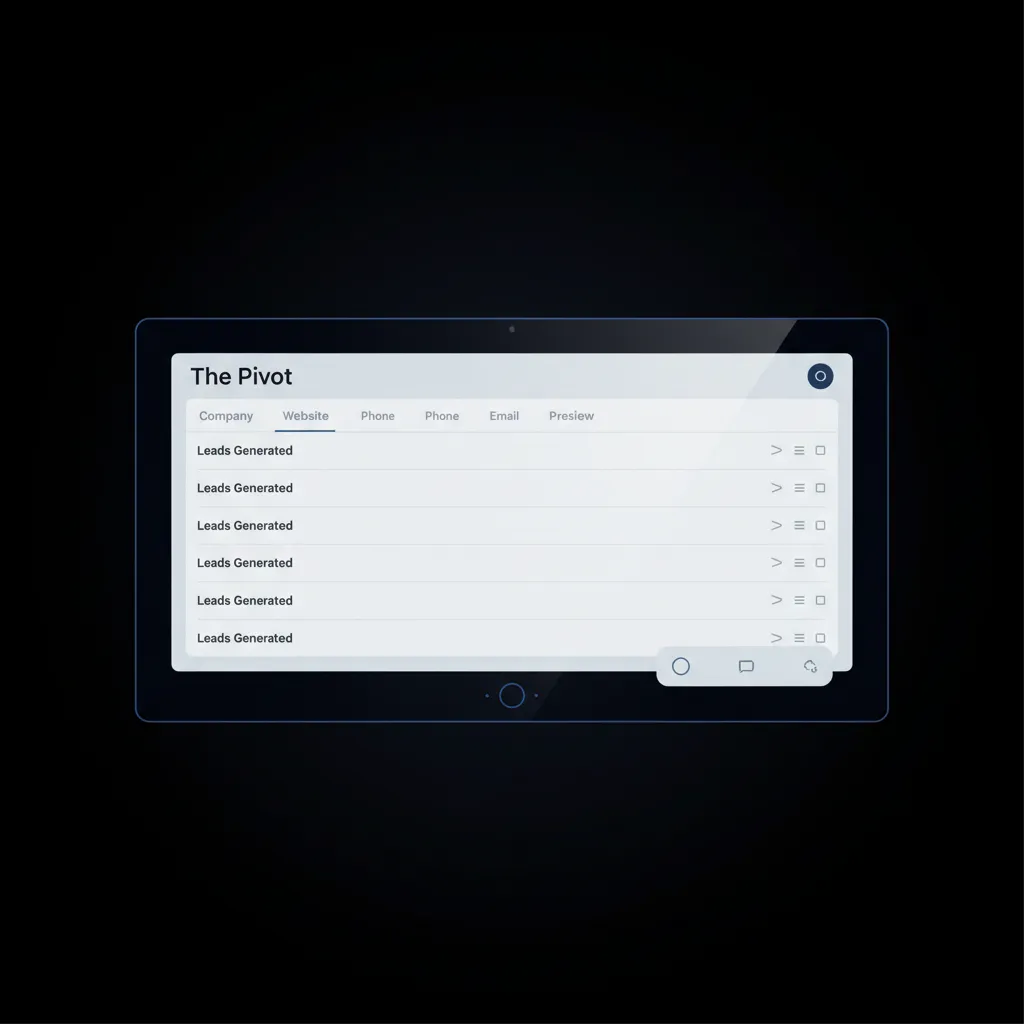 Dashboard The Pivot mostrando leads gerados por IA