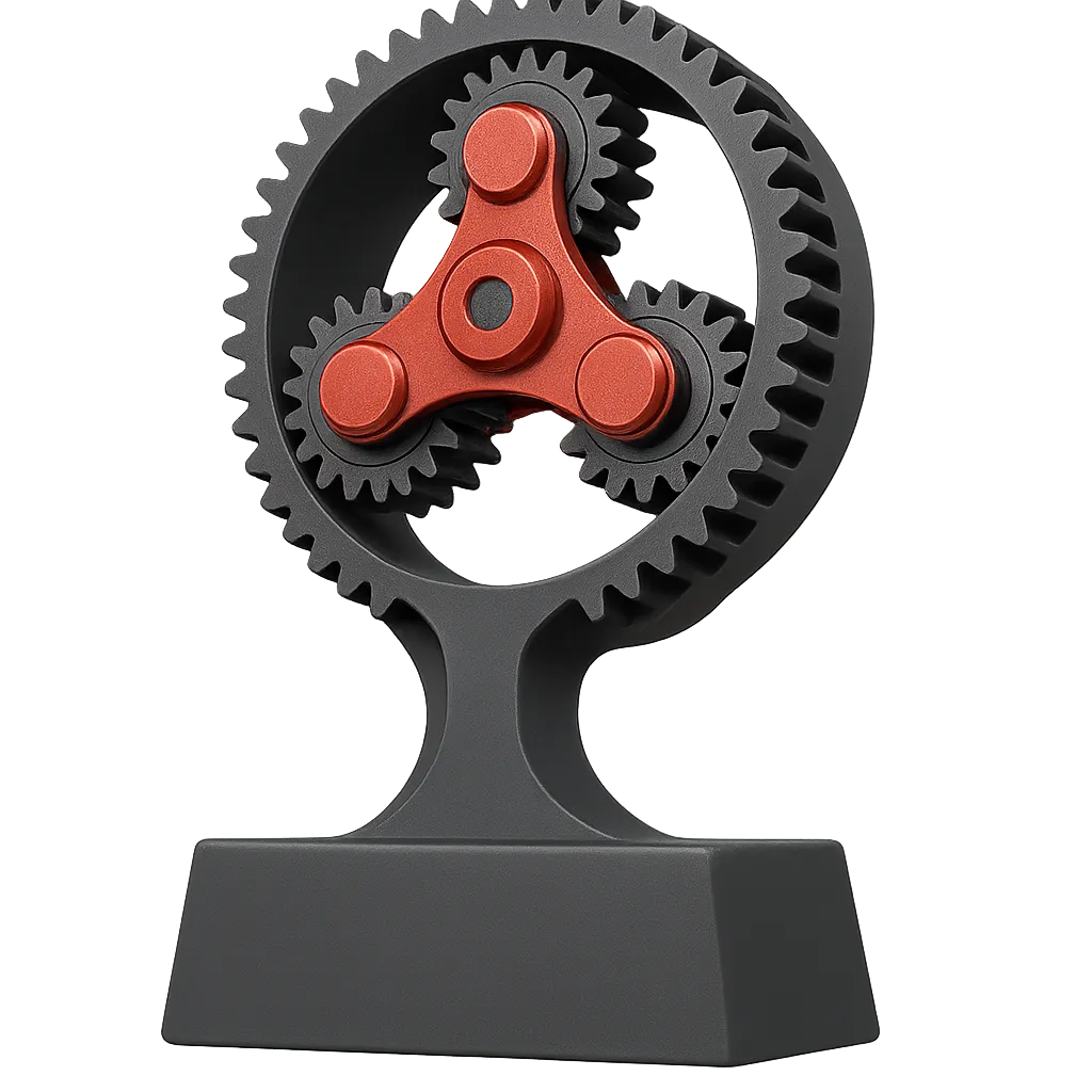 Floating custom 3D printed precision component and branded gift
