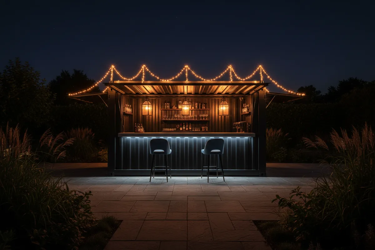 Tranquil modern courtyard garden with layered planting and timber/stone textures