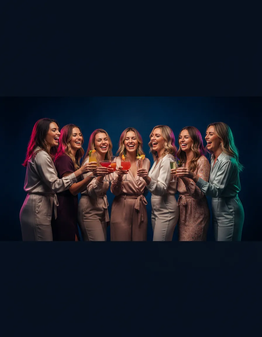 Women enjoying a relaxed portrait evening