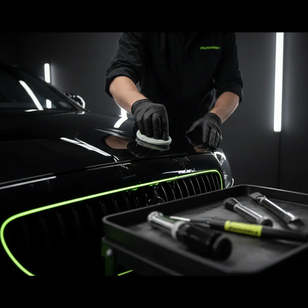 Premium hand car wash process