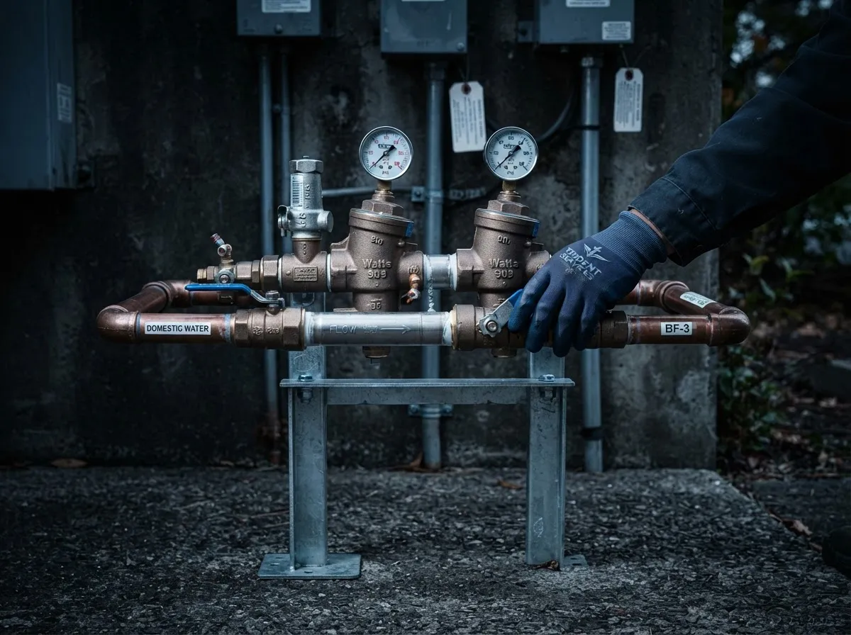 Commercial backflow preventer assembly installation in Jupiter