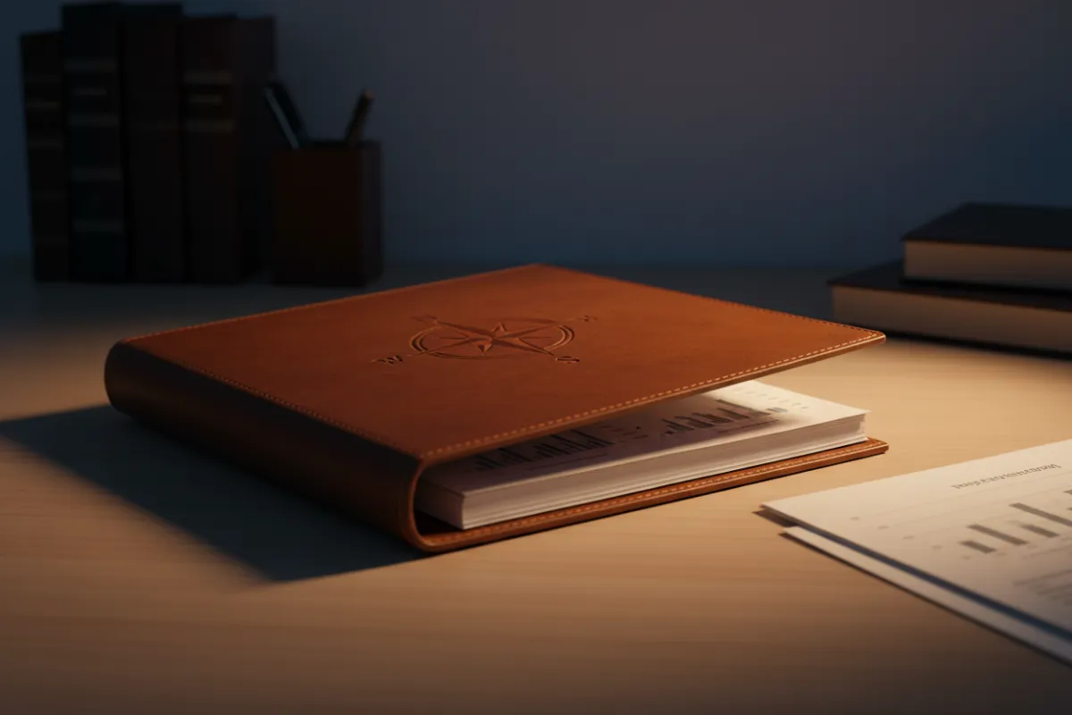Professional insurance dossier on a desk