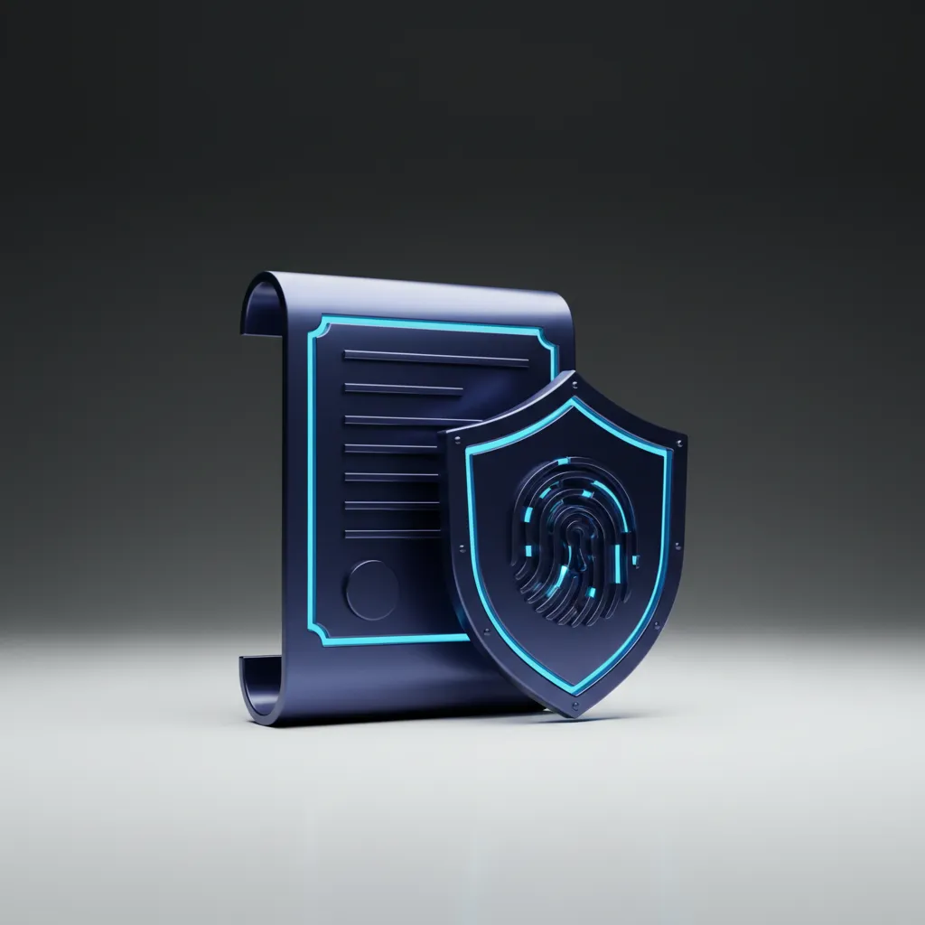 3D Premium Security Document Icon