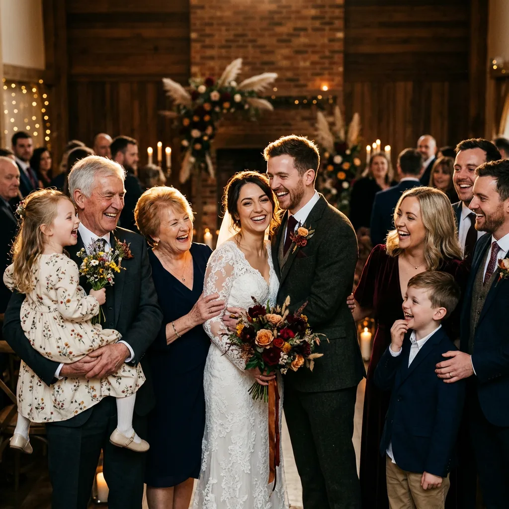 Familia Morales Mendoza en su boda