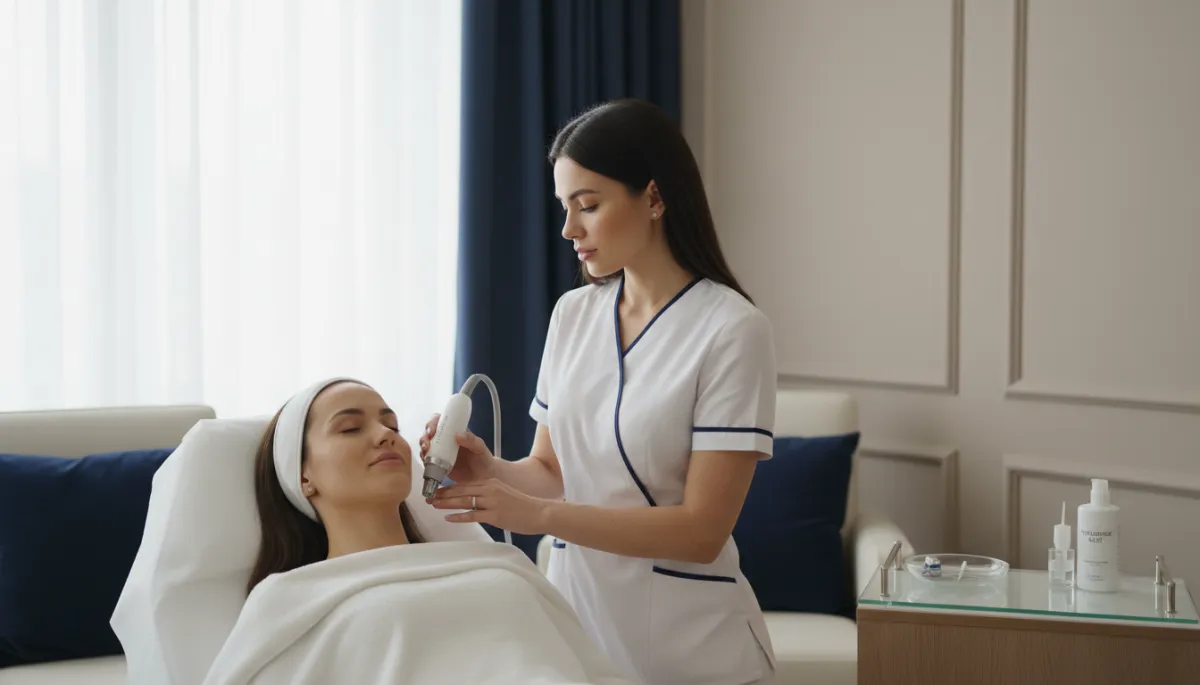 Patient receiving Morpheus8 treatment