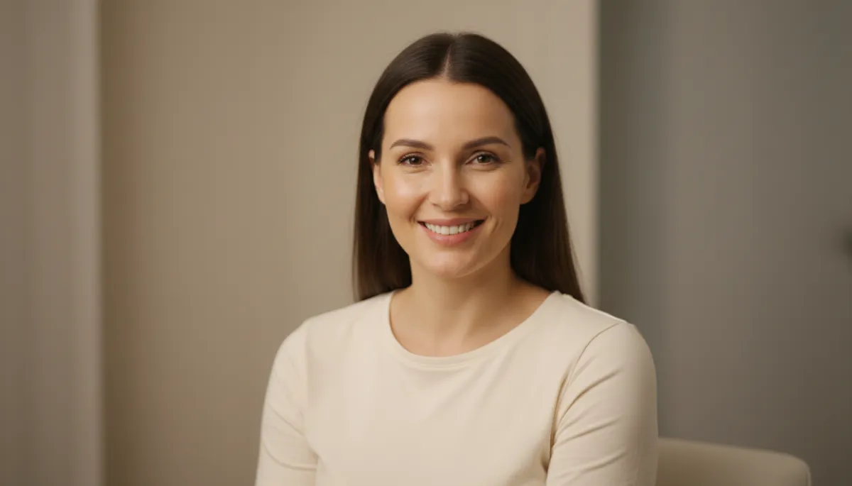 Smiling woman looking at camera