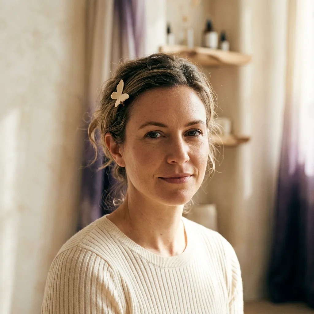 Portrait of Evelyn Laurent, wellness patron