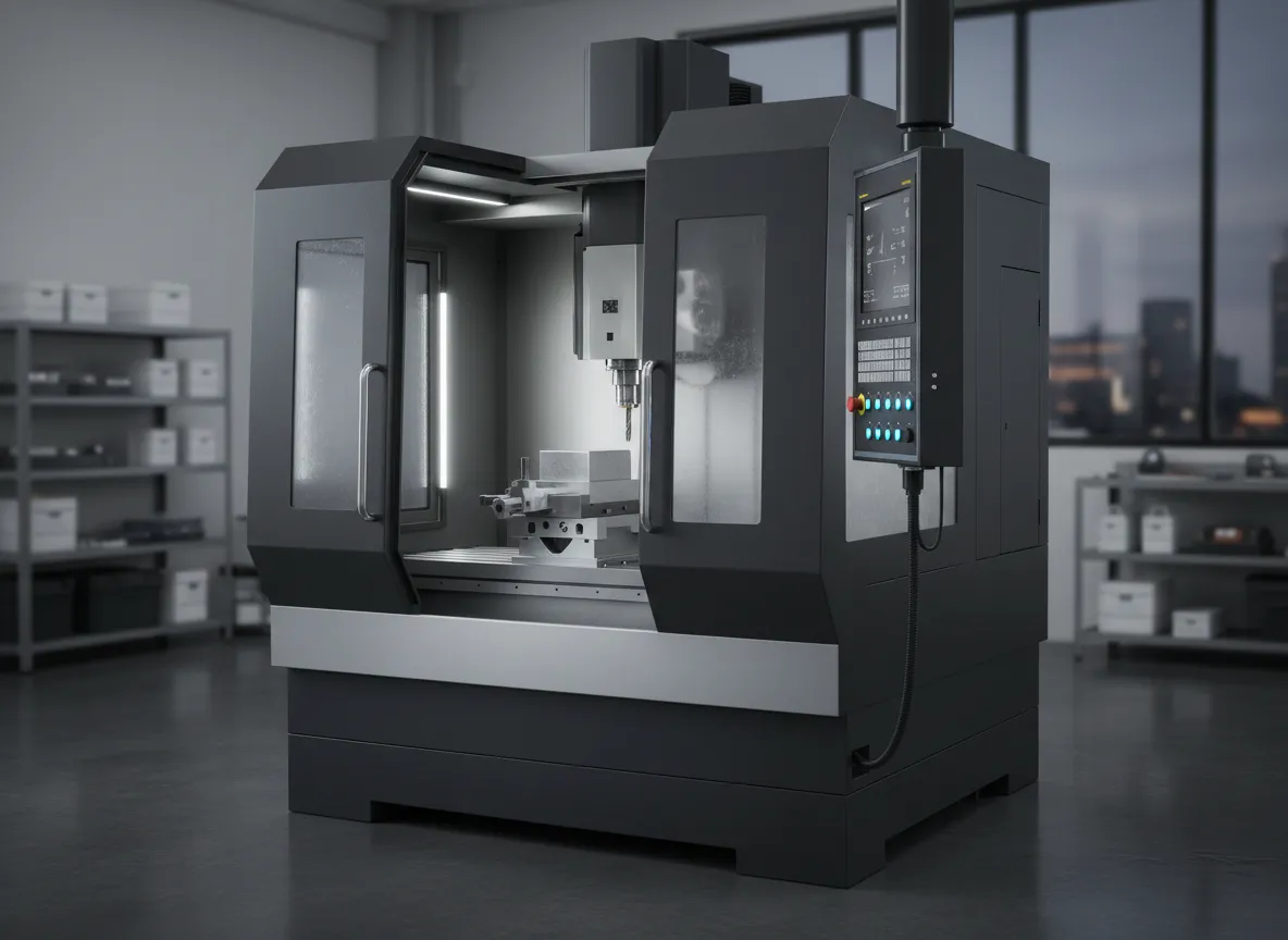 Sharp QMV-2 CNC mill in a machining shop